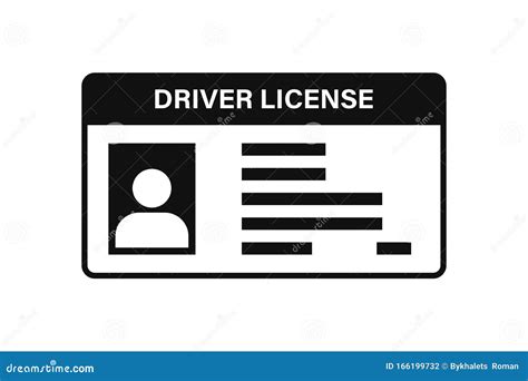 driver license icon vector isolated white background drive identity photo identification