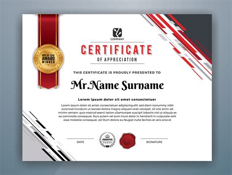 sertifikat template multipurpose modern professional certificate