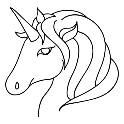 simple unicorn outline coloring pages