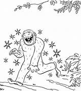 Yeti Coloring Pages Christmas sketch template