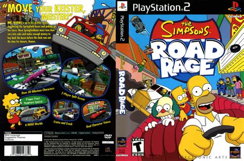 simpsons road rage ps cover