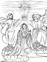 Catholic Coronation sketch template