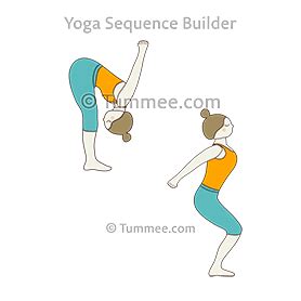 standing yoga seal pose chair pose bound hands  flow yoga