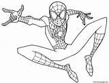 Spider Coloring Man Pages Verse Into Printable Spiderman Spiderverse Pdf Young sketch template