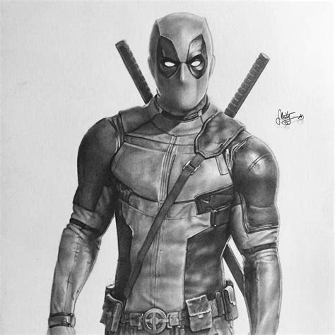 stephan moity  instagram black deadpool graphite pencils