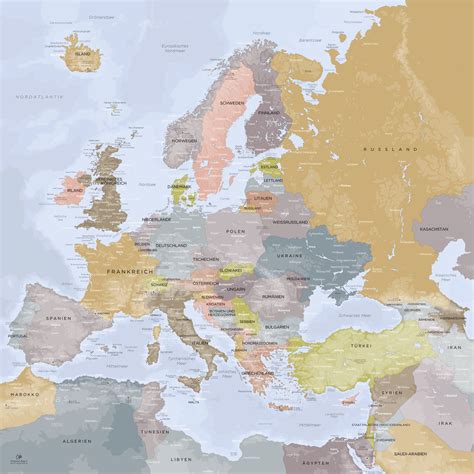 mehr als  modelle der dekorativen europakarte original map