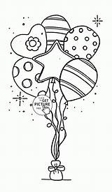 Coloring Birthday Pages Balloons Kids Printable Happy Drawings Colouring Sheets Book Printables Template Cake Animal Comments Easy Choose Board Wuppsy sketch template