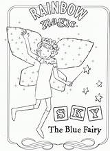 Magic Rainbow Coloring Pages Kids Fairy Magical Fairies Sheets Books Printable Adults Cartoons Disneycoloring Blue Popular sketch template