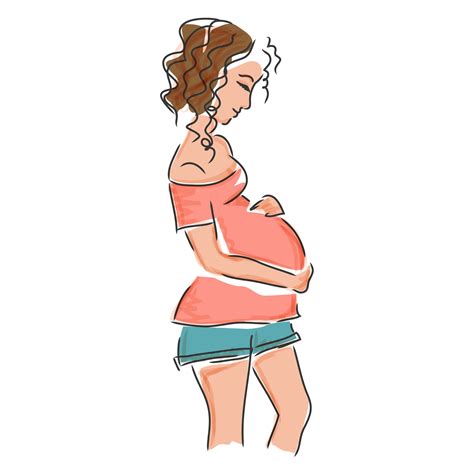 Drawing Of Pregnant Mom Free Image Download