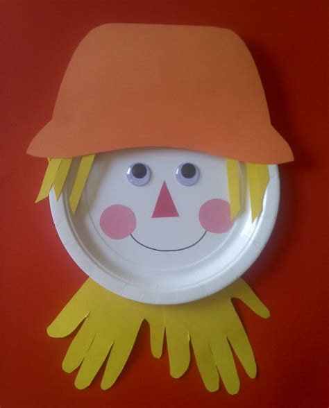 paper plate scarecrow template