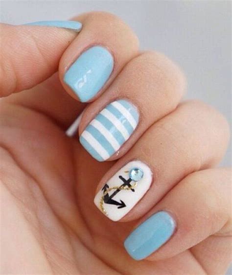 cute anchor nail designs art  design anchor nail designs