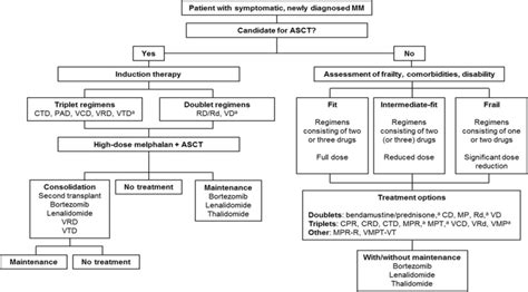 treatment algorithm  patients  newly diagnosed multiple myeloma