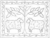Patterns Needle Punch Rug Embroidery Penny Sheep Primitive Wool Printable Choose Board Applique sketch template