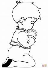 Orando Praying Nino Dios Pray Niño Jesus Arrodillado Niña sketch template