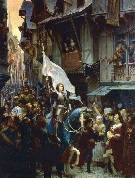 joan  arc enters orleans painting  jj sherer joan  arc