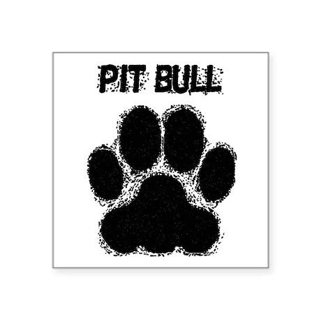 pit bull distressed paw print sticker  distresseddoggifts