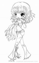 Coloring Chibi Pages Spears Britney Anime Coloriage Cute Yampuff Girls Lineart Fille Deviantart Digi Book Stamps Adult Canary Saturated Colorier sketch template