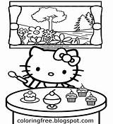Coloring Hello Kitty Printable Pages Sheets Girls Drawing Color Kids Brilliant Learn Gift Card Make sketch template