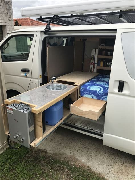 mobile home kitchen  hot water home hot kitchen mobile vanlifeastuce water hiace