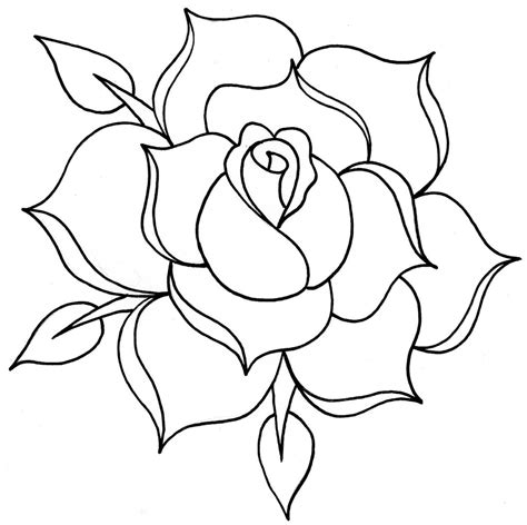 rose outline drawing  drawing rose clipartsco association