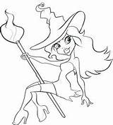 Coloring Broom Challenging Trippy Wizards sketch template