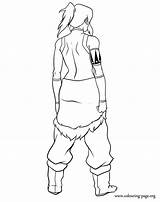 Korra Coloring Legend Pages Print Comments Avatar sketch template