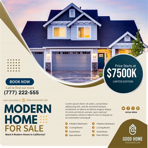 modern home ads template postermywall