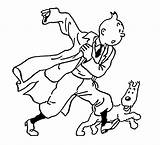 Tintin Colouring Snowy Struppi Milou 4kids sketch template