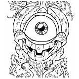 Coloring Eyes Monster sketch template