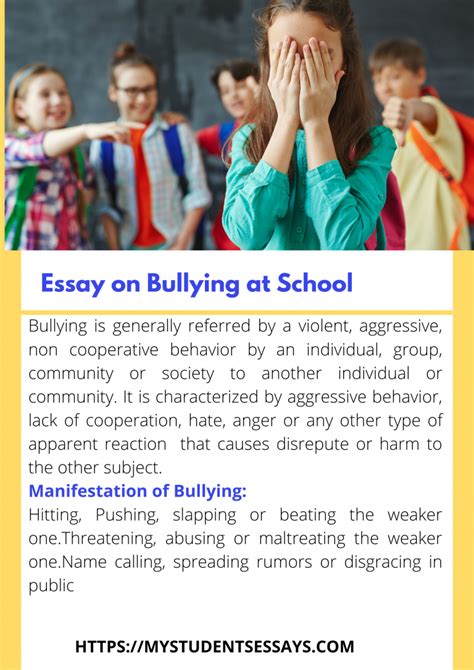 essay  bullying types  impacts solution