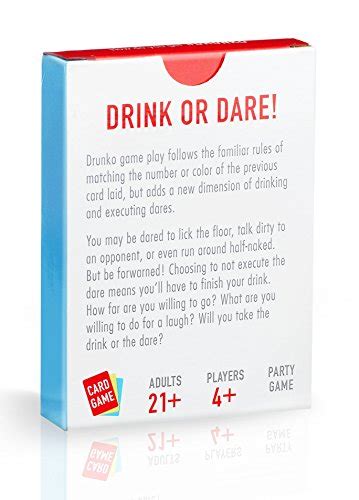 Drunko Drink Or Dare Party Card Game Import It All