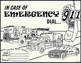 Kids Emergency Pages Sheet Printable Coloring Worksheets 911 Contact Kid Gov Bedford Pd Town Aid First Ambulance Section Dial sketch template