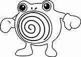 Poliwhirl Poliwag Coloring4free Pokémon Coloringpages101 sketch template