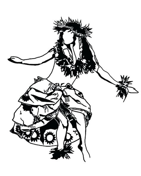hula girl drawing    clipartmag