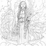 Coloring Pages Thrones Game Priest sketch template