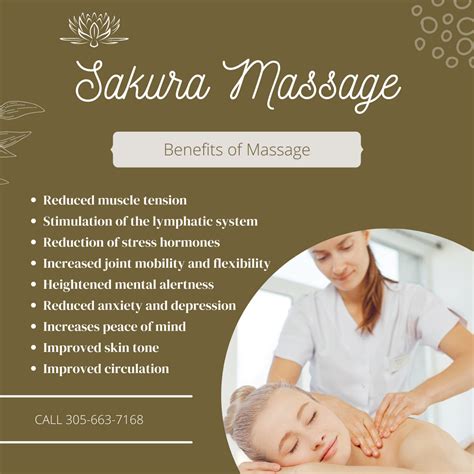 sakura massage massage therapist  south miami