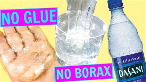 water slime    clear slime  glue  borax