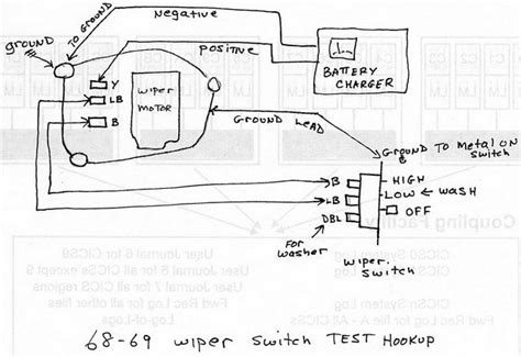 wiper motor wiring diagram  vette