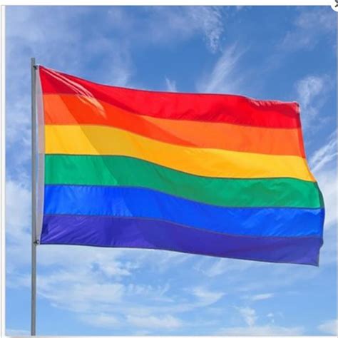 Dainty Rainbow Flag Durable Big Polyester Lesbian Gay