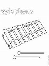 Xylophone Coloring Instruments Instrument Musical Music Percussion Color Enchantedlearning Print 2005 November Pages Worksheets Mid sketch template