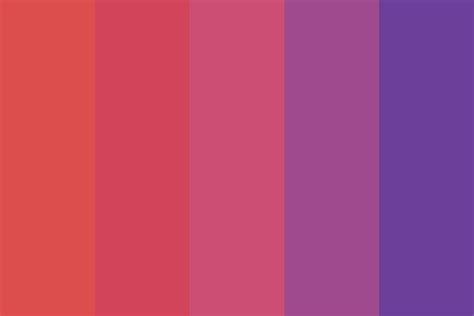 red to purple color palette