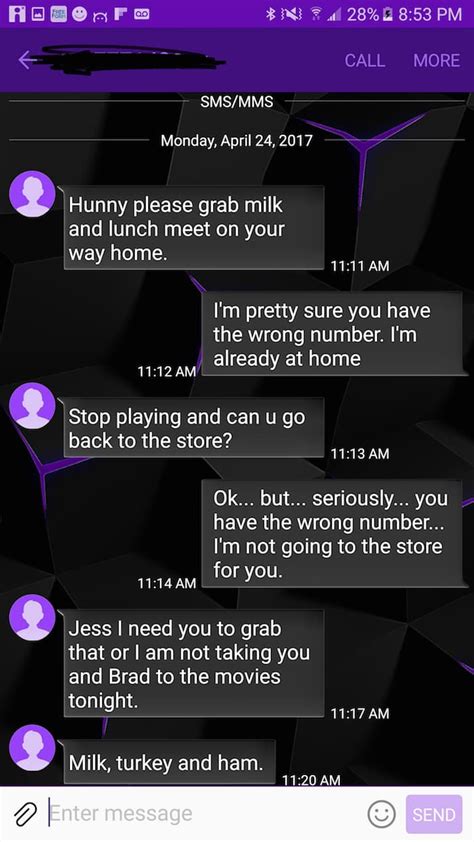 wrong number texts between mom and stranger