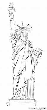 Statue Liberty Coloring York Pages Drawing Printable Usa Step Draw Tutorials Supercoloring Print Beginners Cartoon Easy Drawings Ausmalbild Kids Color sketch template