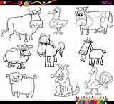 Farm Coloring Animals Vector Premium Bookd Set Freepik sketch template