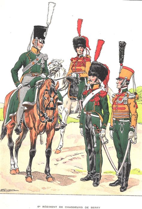 french eme regiment de chasseurs  cheval ere restauration  french army army poster
