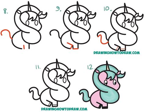 draw  cute cartoon unicorn kawaii   dollar sign easy