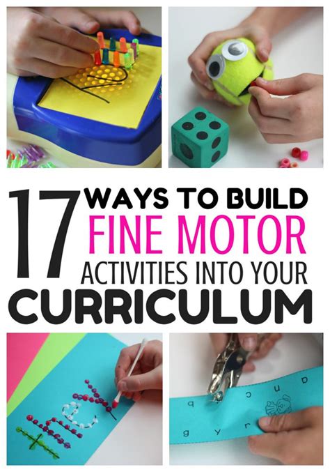 ways  build fine motor activities   curriculum differentiated kindergarten