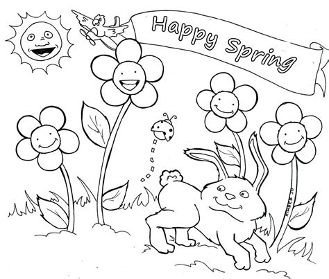 coloring pages   kids spring time coloring home