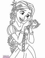 Coloring Pages Rapunzel Disney Tangled Princess Printable Picturethemagic sketch template