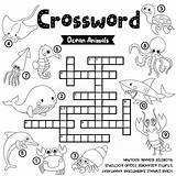 Puzzle Coloring Crossword Crosswords Preschool sketch template